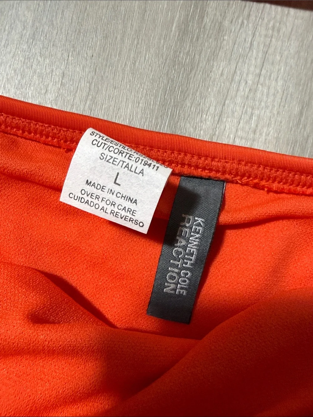 Kenneth Cole Reaction Bright Orange Swim Top & bottom